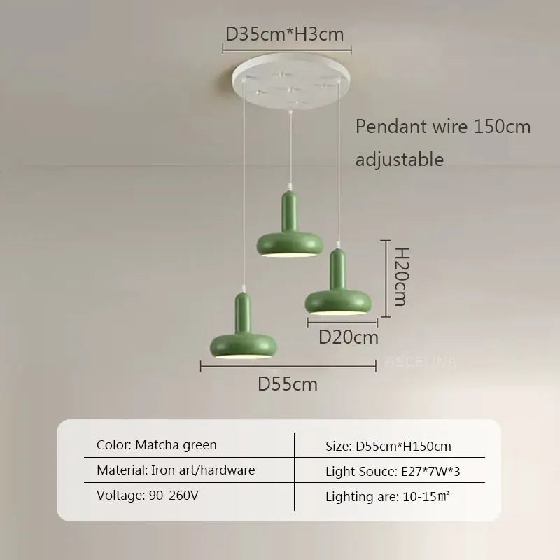 Suspension design colorée Bauhaus
