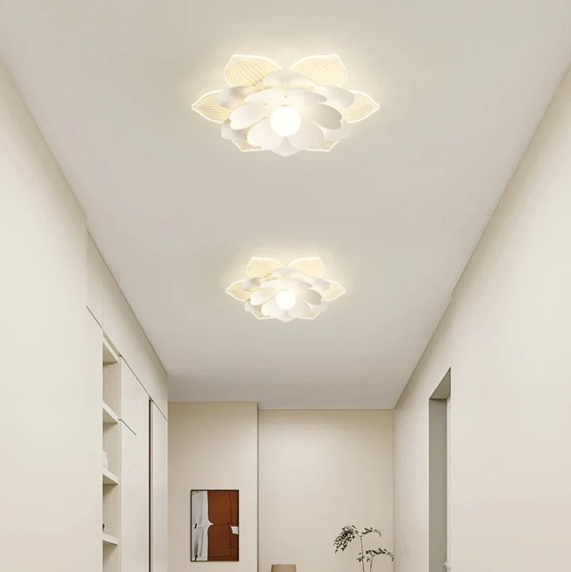 plafonnier moderne à fleurs en pétales pour décoration intérieure