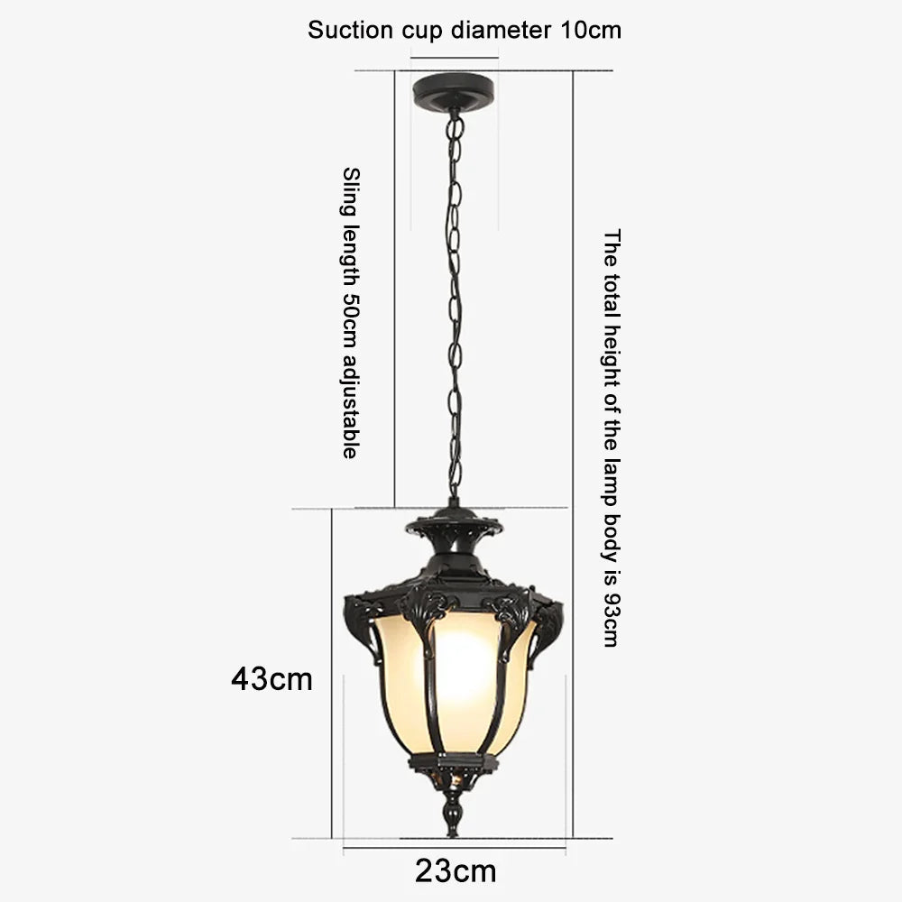 lustre extérieur rétro pour jardin et espaces extérieurs