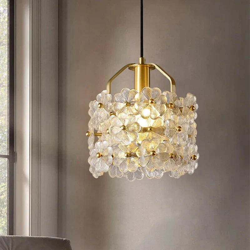 lustre romantique en art français avec lumière LED décorative