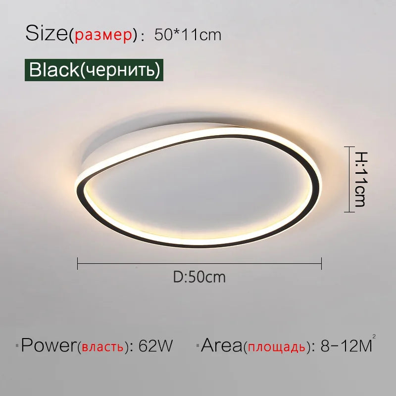 plafonnier minimaliste rond lumineux design créatif moderne