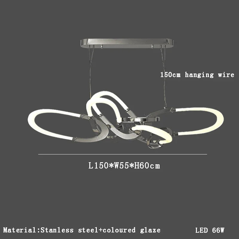 lustre en acier inoxydable galvanisé design irrégulier