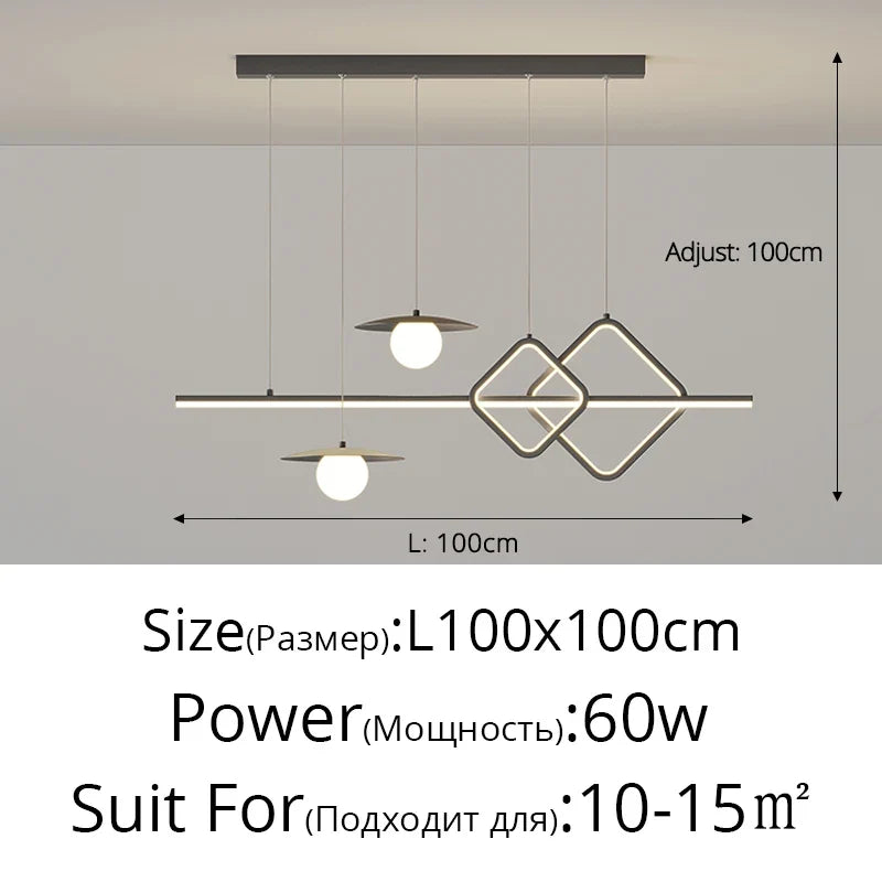 lustre nordique géométrique créatif pour restaurants et bars