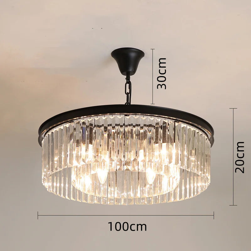 lustre en cristal moderne design pour éclairage élégant
