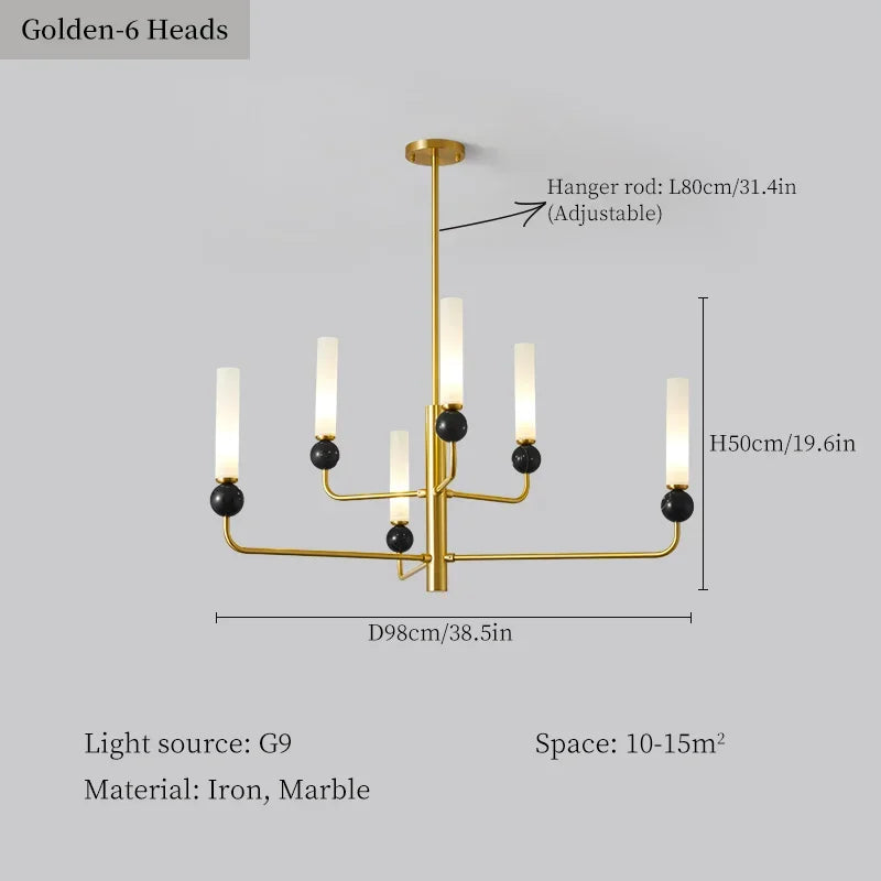 lustre moderne à LED pour décoration intérieure élégante et simple