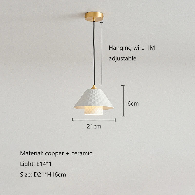 lustre en céramique doré style contemporain pour décoration intérieure