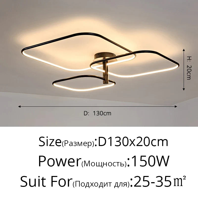 lustre led créatif moderne de luxe pour éclairage intérieur