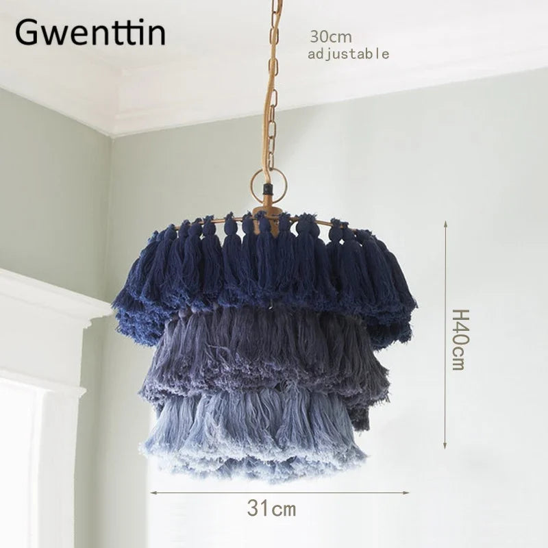 suspension en fil de soie pour décoration intérieure romantique
