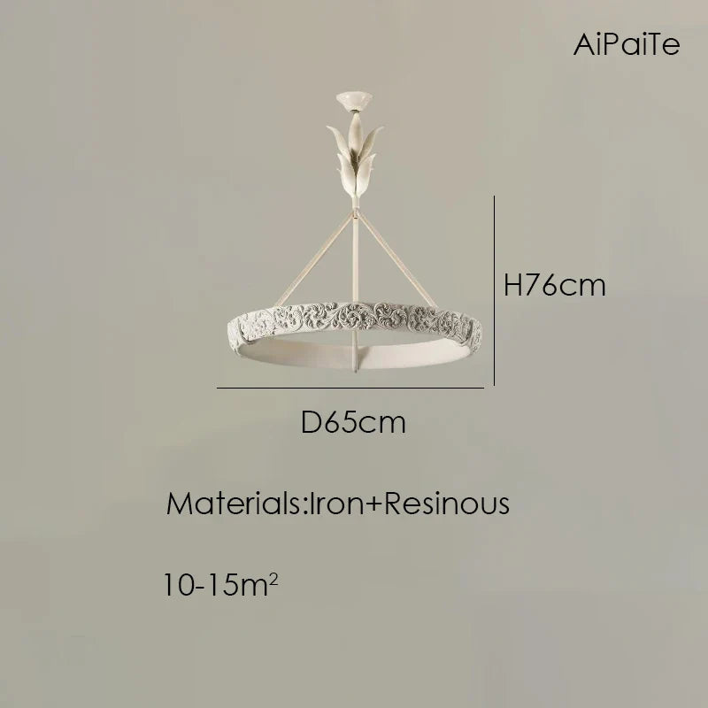 Aipaite Modern Faux Sculpture Round Chandelier is an indoor light fixture for living room, study and bedroom