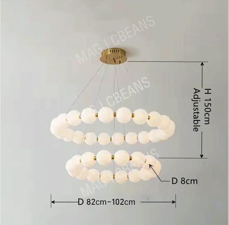 Lustre nordique en forme de haricot magique