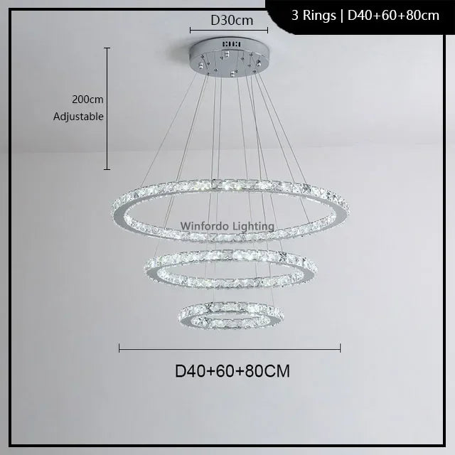 lustre en cristal winfordo pour hall d'exposition