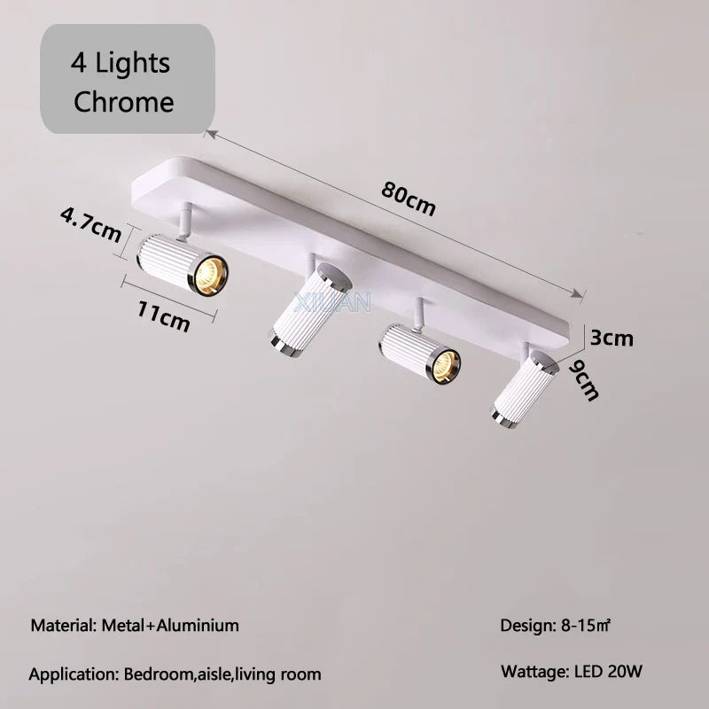 Surface Mount Cloakroom Ceiling Lamps 350 Degree Adjustable LED Spotlight Living Room Aisle Hallway Stair Ceiling Light White