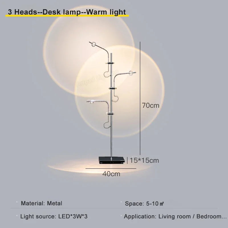 lampe de sol décorative luxe à projection dombres crépuscule et aube