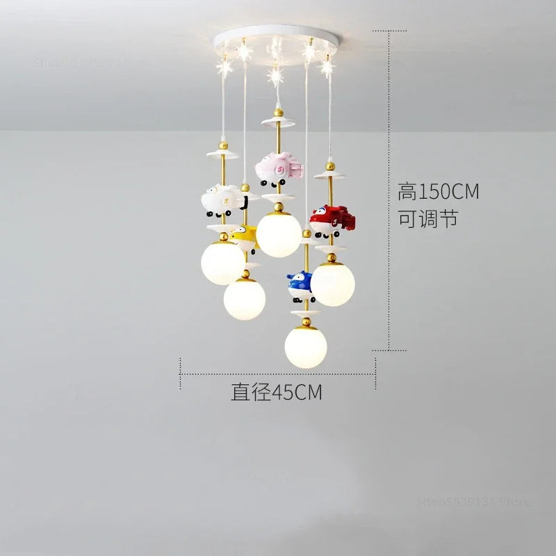 suspension à led créative style nordique pour chambre enfant