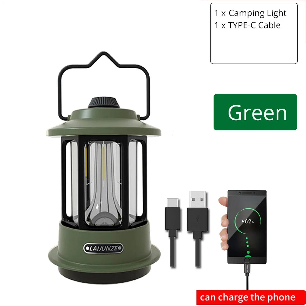 lanterne suspendue vintage légère rechargeable pour extérieur