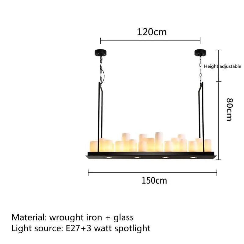 Nordique luxe salle à manger lustre intérieur salon table à manger lampes en verre simple cuisine île LED lustre éclairage