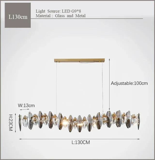 lustre moderne en cristal pour décoration intérieure élégante 2024