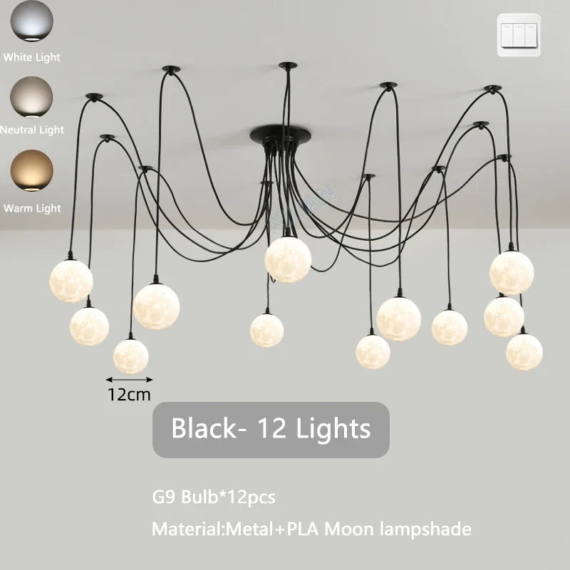 lustre multi lumières suspendues style nordique pour commerces