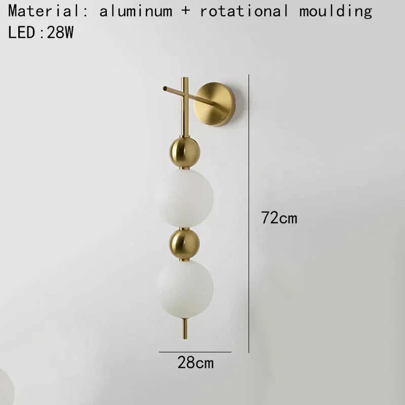 applique murale led créative en forme de boule décorative pour la maison