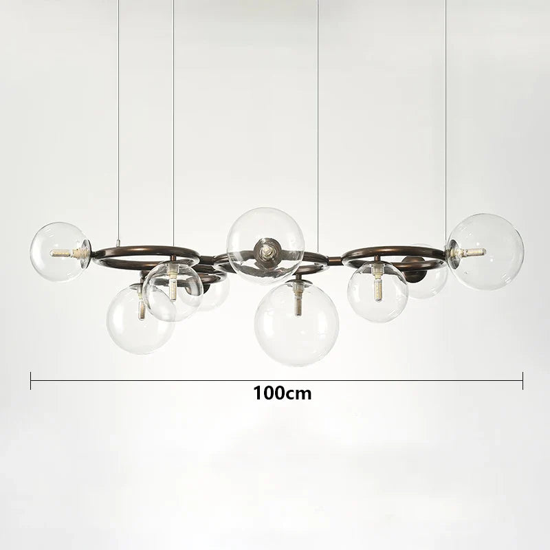lustre à bulles de verre nordique pour décoration intérieure
