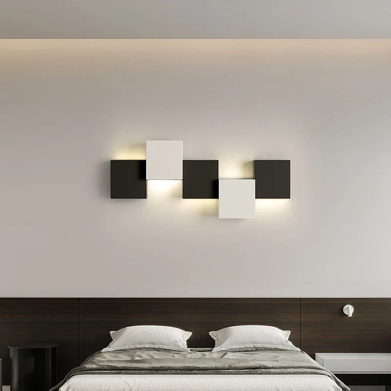 applique murale minimaliste moderne longue bande créative de luxe