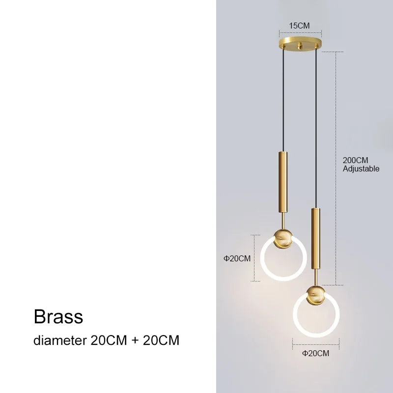lustres led modernes luxueux lampes suspendues décoration