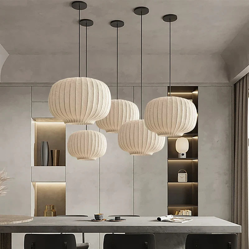 suspension en tissu de soie nordique pour décoration intérieure