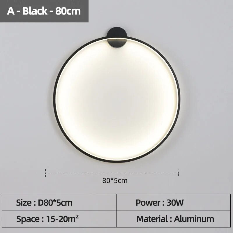 applique murale led lumières intérieur cercle fond décoration