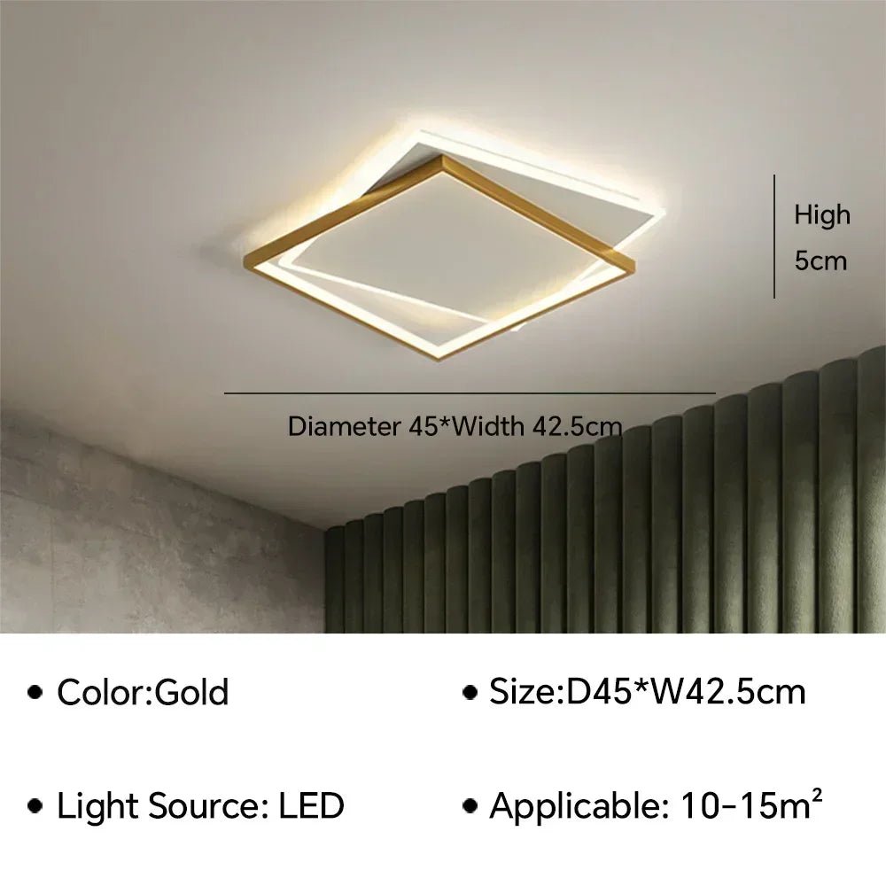 plafonnier moderne à leds pour décoration intérieure élégante
