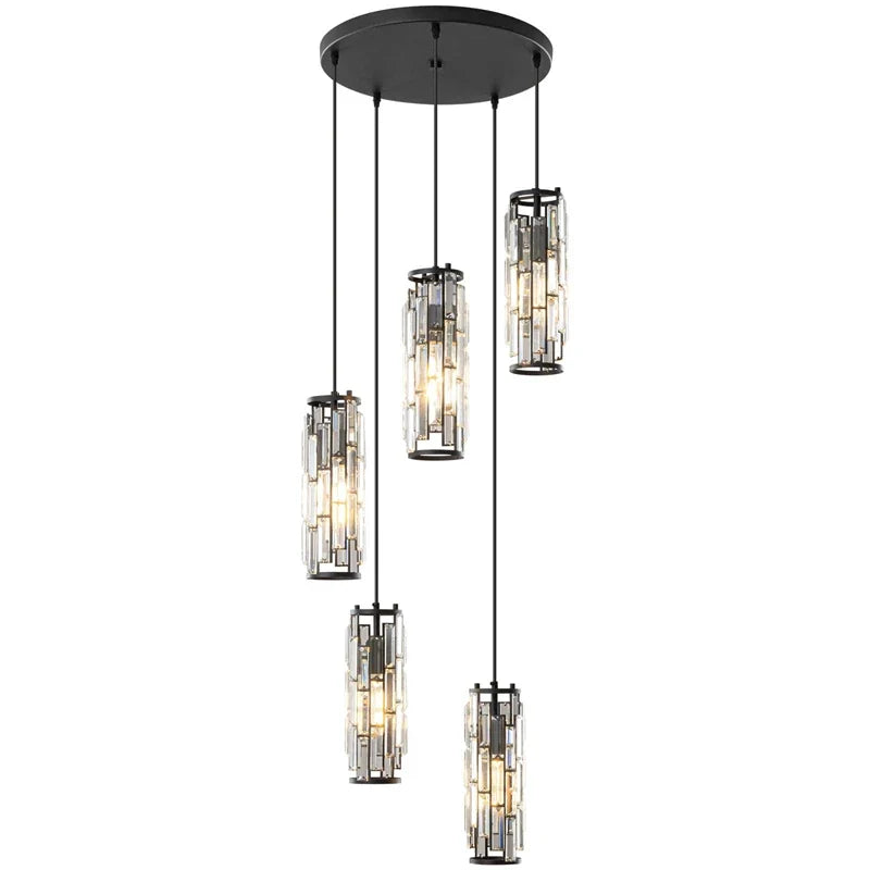lustre en cristal moderne pour éclairage intérieur élégant