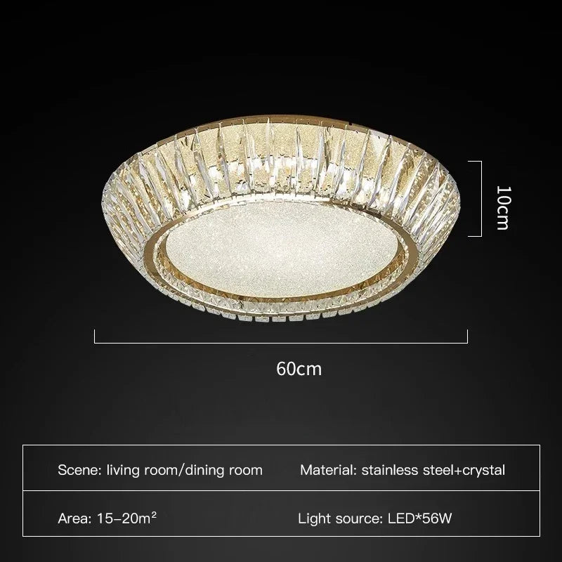 plafonnier en cristal luxe design nordique pour décoration intérieure