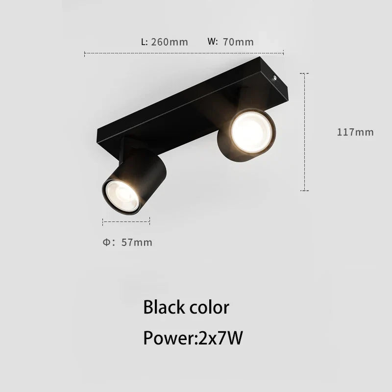 projecteur led gu10 montage surface angle réglable aluminium foco