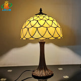 lampe à poser nordique en verre antique style tiffany