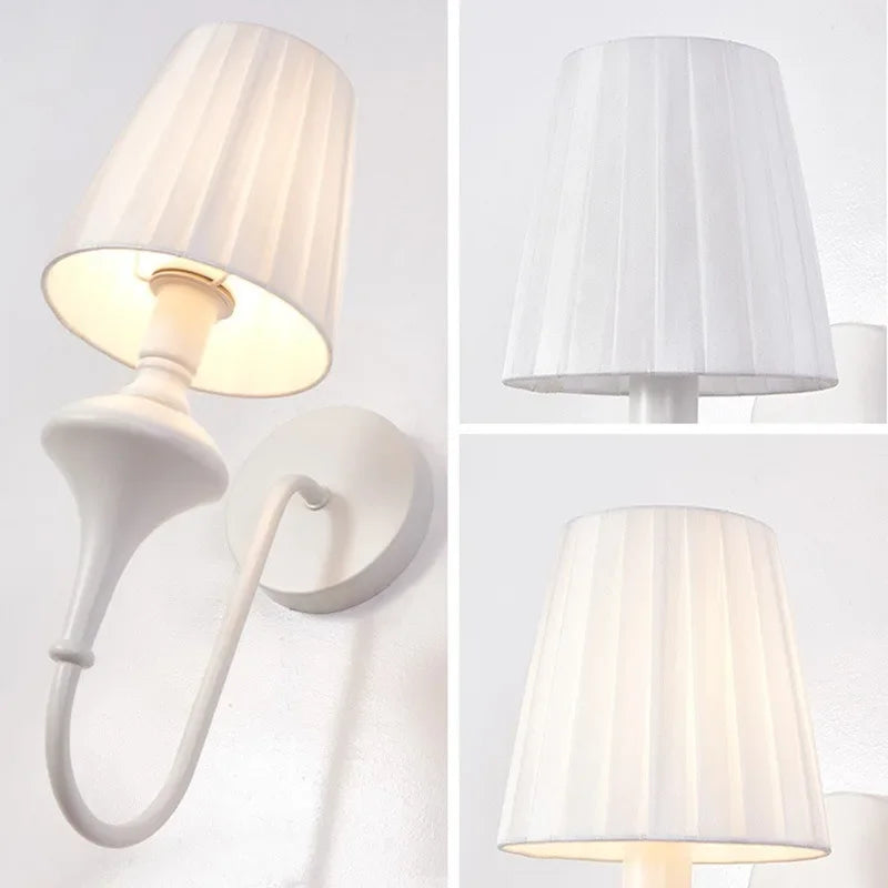 lampe de chevet nordique en fer forgé avec applique murale simple
