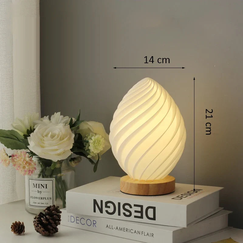 Lampe à poser Abat-jour imprimé en 3D de Style crème française