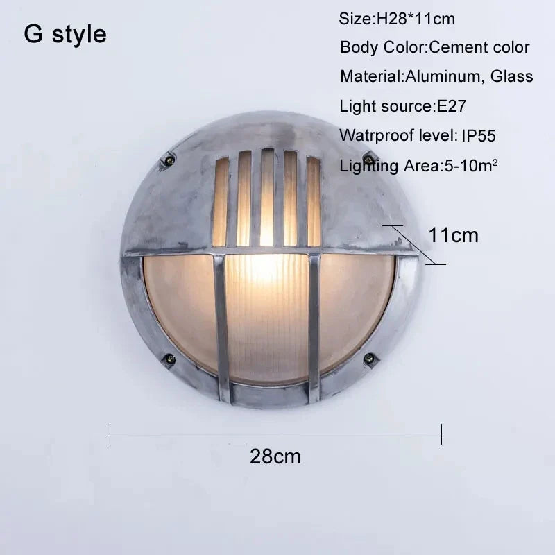 applique murale led rétro imperméable en aluminium idéale pour extérieur et intérieur
