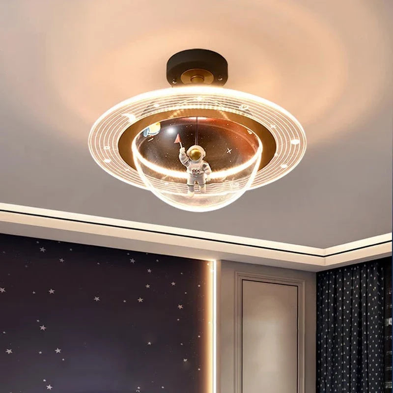 plafonnier led créatif astronaute pour chambre d'enfant nouvelle collection