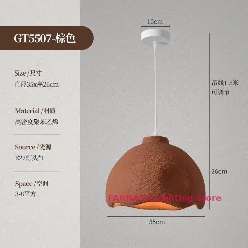 lustre moderne suspendu en résine pour décoration intérieure