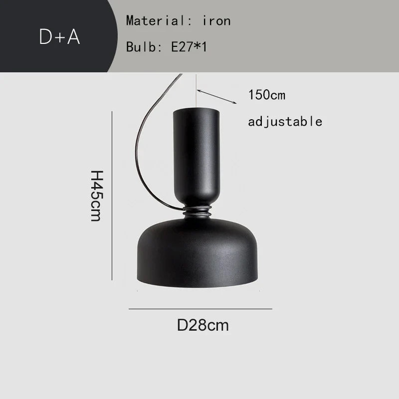 lustre moderne en métal pour 	 avec fil réglable