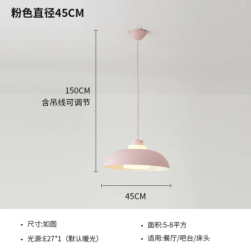 suspension led ufo macaron créatif nordique simple