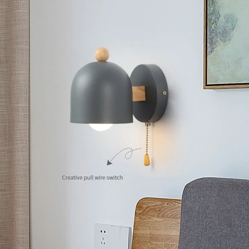 applique murale led macaron nordique décoration moderne avec interrupteur