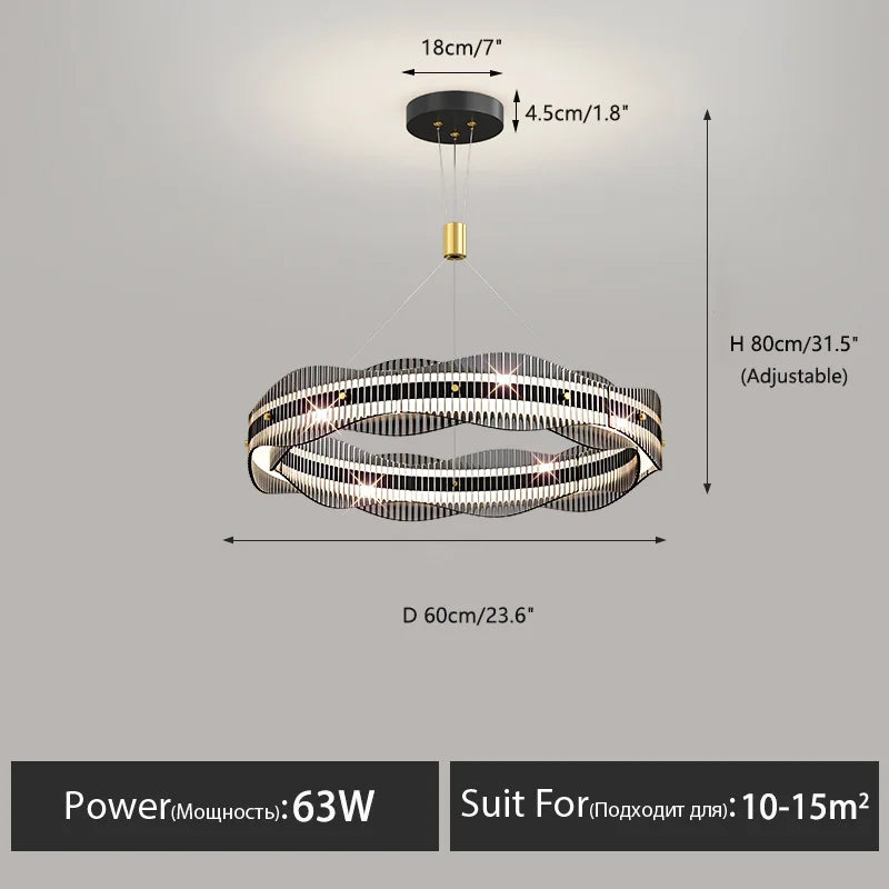 lustre moderne design pour salon et restaurant suspension