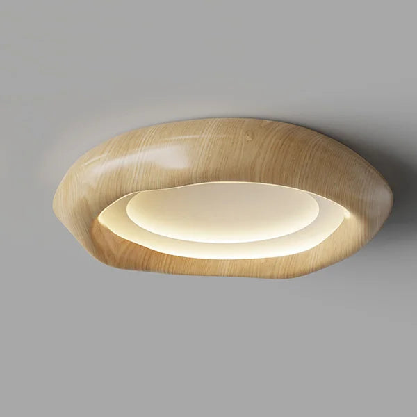 plafonnier créatif en bois pour éclairage agréable et protection des yeux