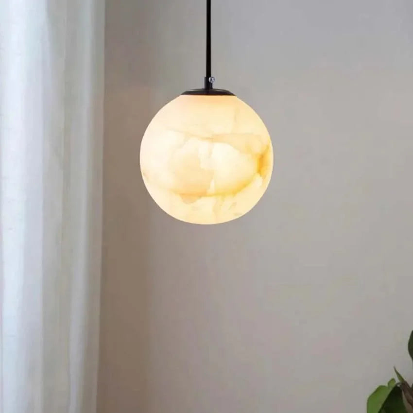 suspension nordique en marbre avec boule suspendue élégante