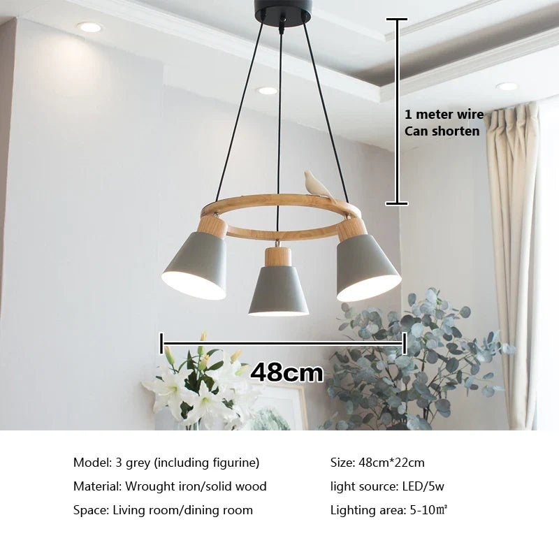 Lampe suspension nordique moderne Macaron