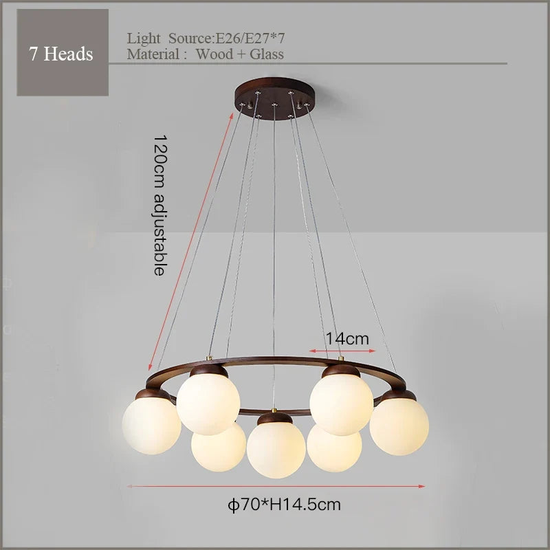suspension en bois et verre design moderne pour intérieur 2024