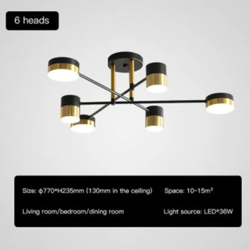 lustre à led design nordique moderne pour intérieur