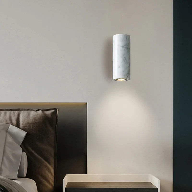 applique murale led en marbre support chevet décorative nordique hôtel