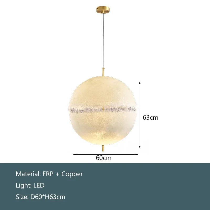 lustre style design italien led haut de gamme forme lune