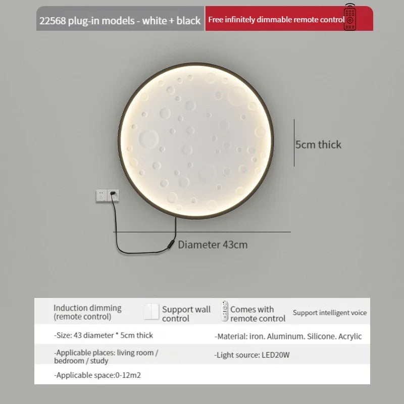 applique murale nordique moderne led rechargeable décorative